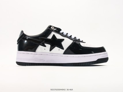 Bape x Nike Air Force 1 Low Black White Ape Head view 2