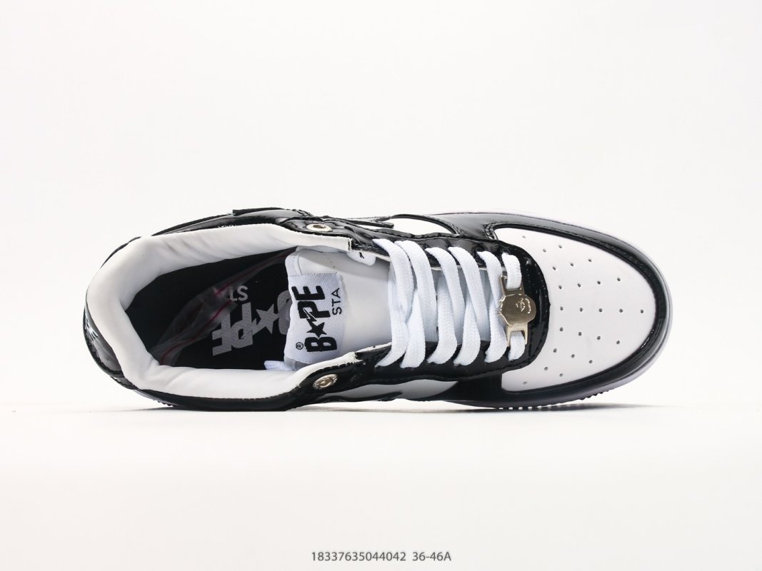 Bape x Nike Air Force 1 Low Black White Ape Head view