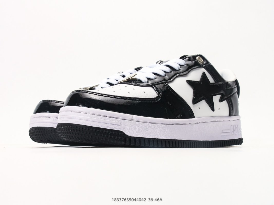 Bape x Nike Air Force 1 Low Black White Ape Head view