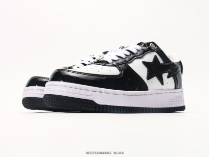 Bape x Nike Air Force 1 Low Black White Ape Head view 5