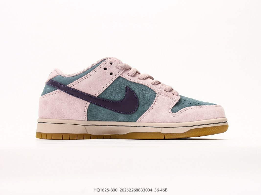 Nike Dunk Low Retro Pink Teal Gum Skate Sneaker view