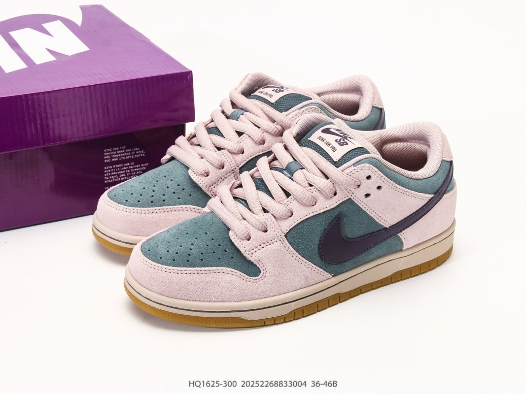 Nike Dunk Low Retro Pink Teal Gum Skate Sneaker view
