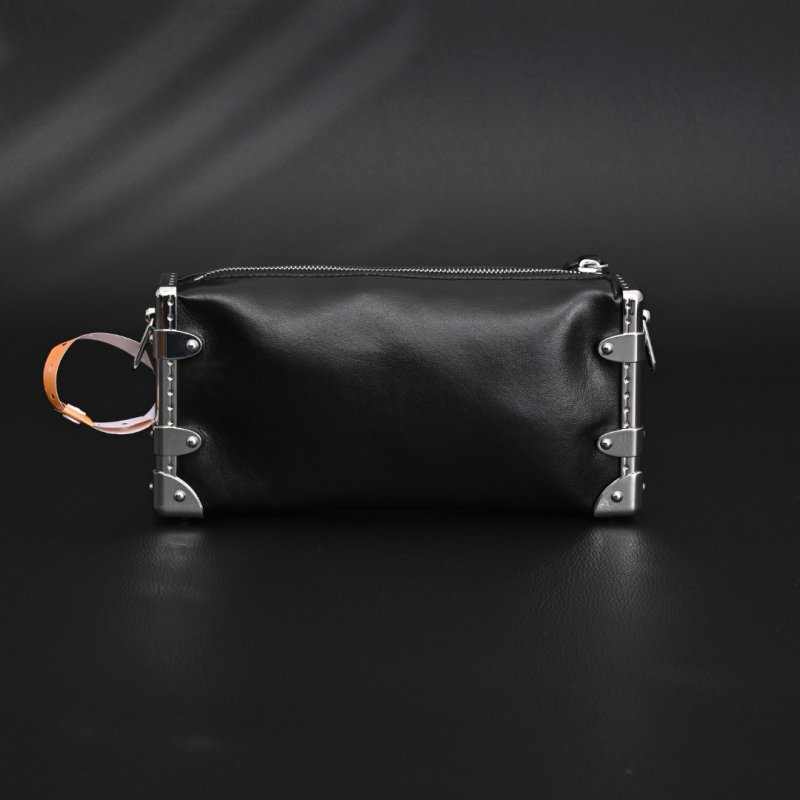 Louis Vuitton Slim Trunk Black Calf Leather Shoulder Bag Replica view