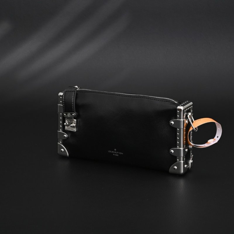 Louis Vuitton Slim Trunk Black Calf Leather Shoulder Bag Replica view