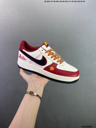 Nike Air Force 1 Low White Burgundy Gold 1:1 UA Replica view 4