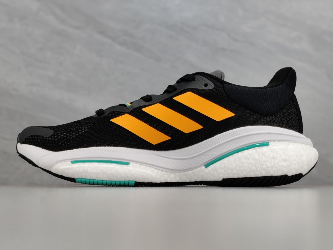 Adidas Solar Glide 5 Boost Black Gold White Cyan view