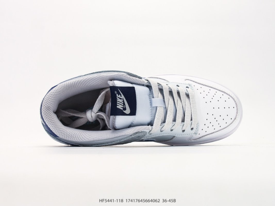Nike Dunk Low White Navy Grey UA Replica view