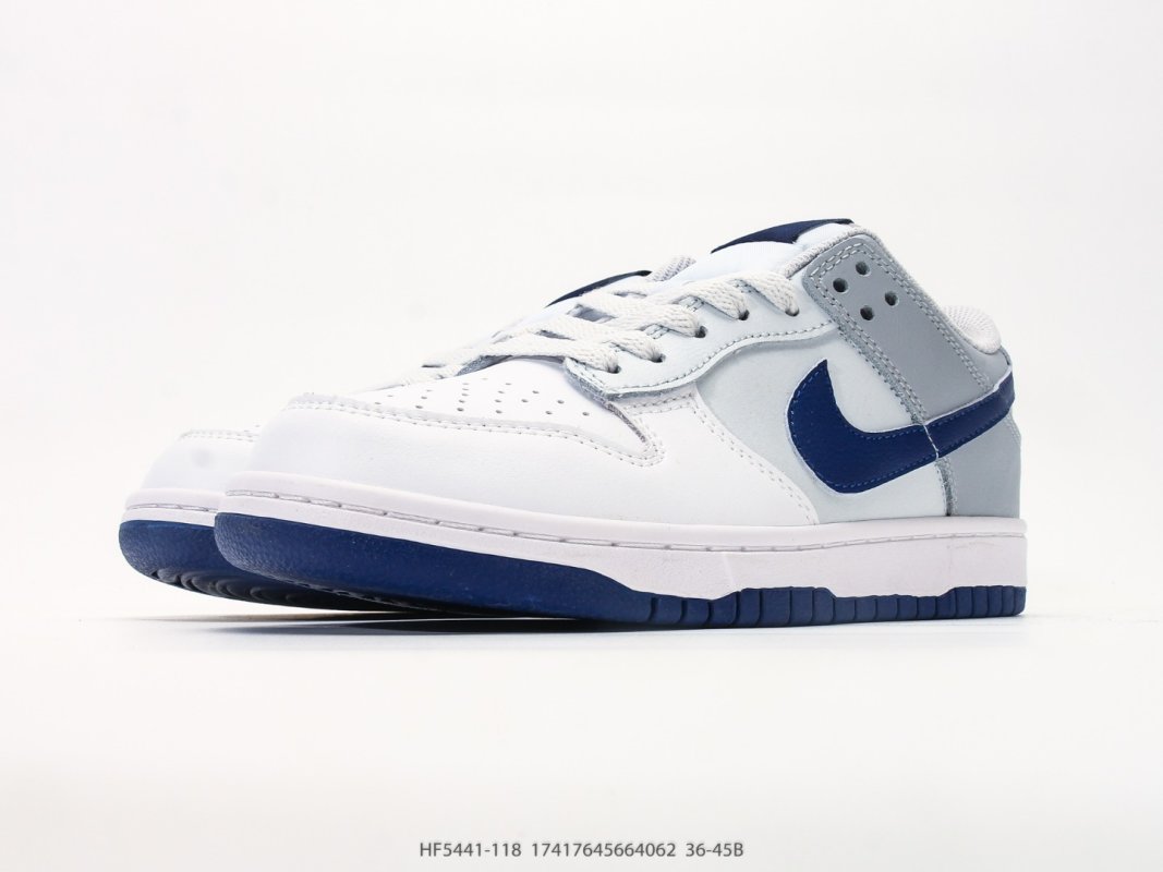 Nike Dunk Low White Navy Grey UA Replica view