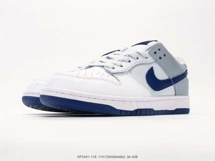Nike Dunk Low White Navy Grey UA Replica view 5