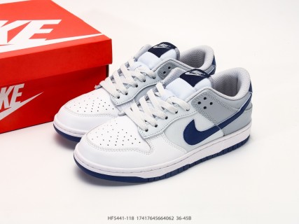 Nike Dunk Low White Navy Grey UA Replica view 9