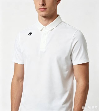 Descente White Polo Shirt Classic Fit view 3