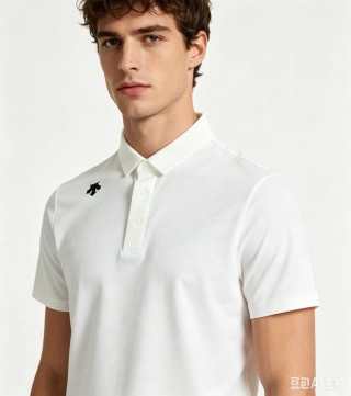 Descente White Polo Shirt Classic Fit view 5