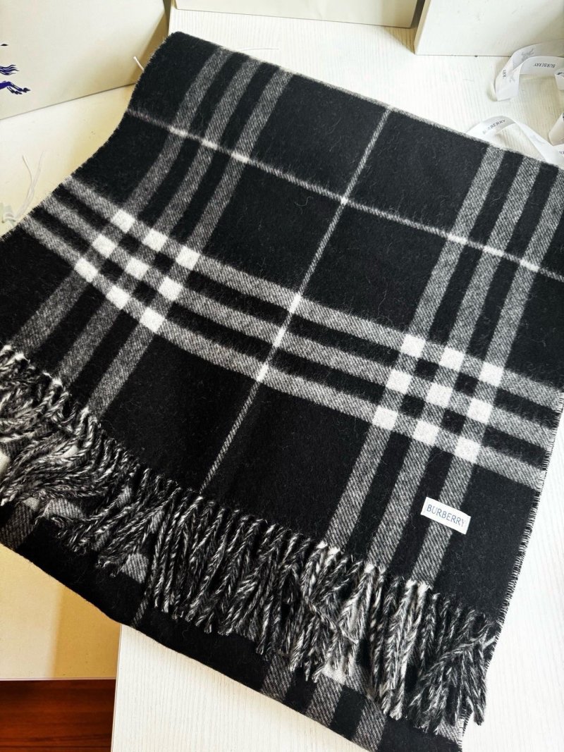 Burberry Reversible Storm Knight Cashmere Scarf Navy view