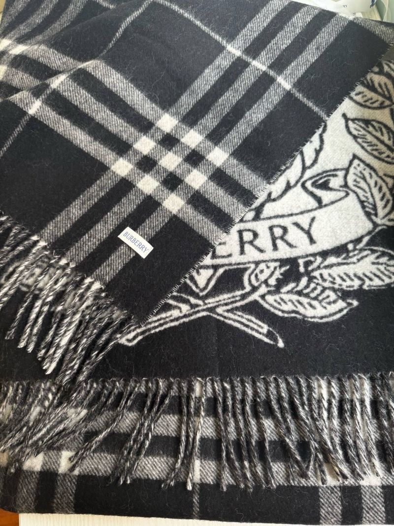 Burberry Reversible Storm Knight Cashmere Scarf Navy view