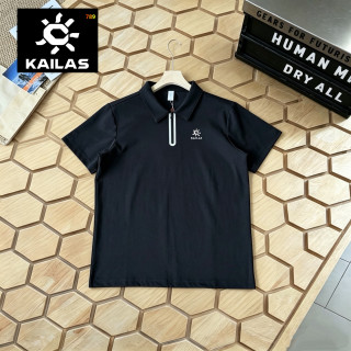 KAILAS Half-Zip Short Sleeve Polo Shirt Navy Blue view 3