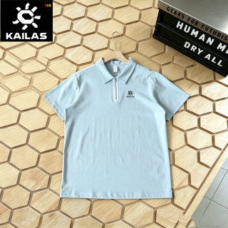 KAILAS Half-Zip Short Sleeve Polo Shirt Navy Blue view 4