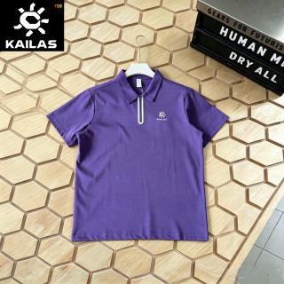 KAILAS Half-Zip Short Sleeve Polo Shirt Navy Blue view 6