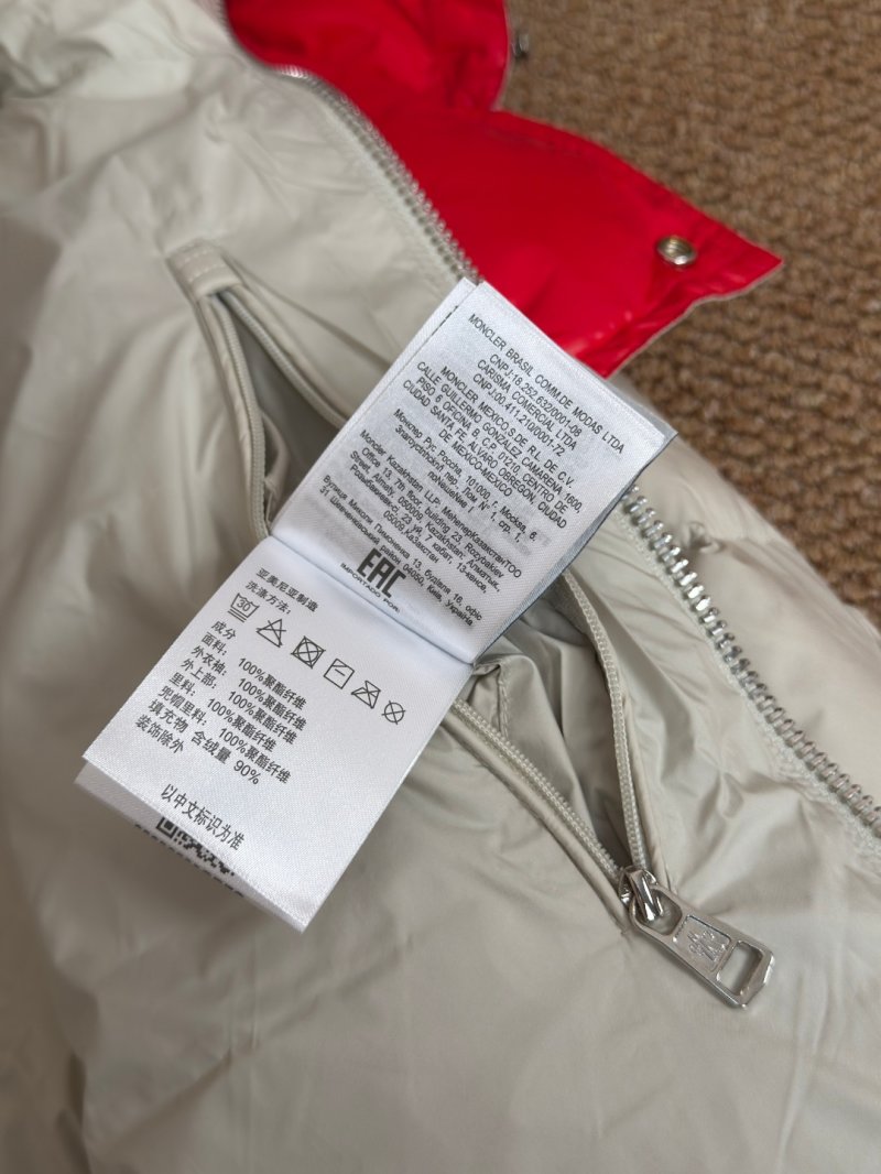 Moncler Poirier White Down Hooded Puffer Jacket view