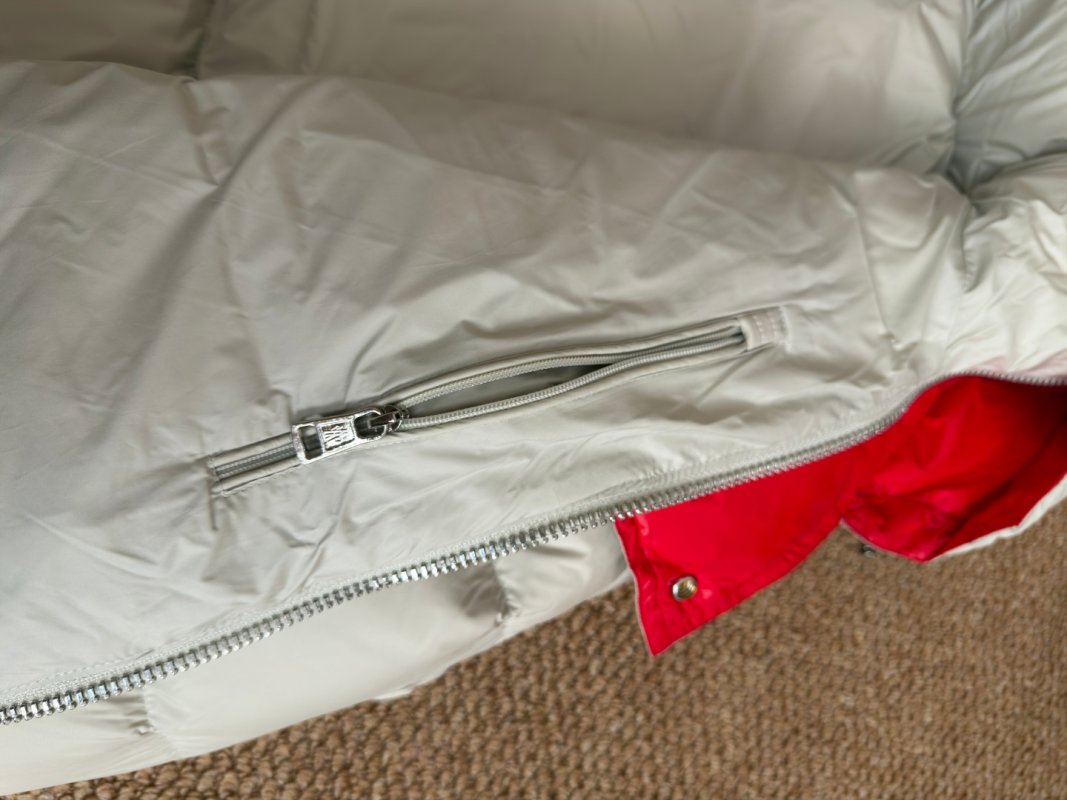 Moncler Poirier White Down Hooded Puffer Jacket view