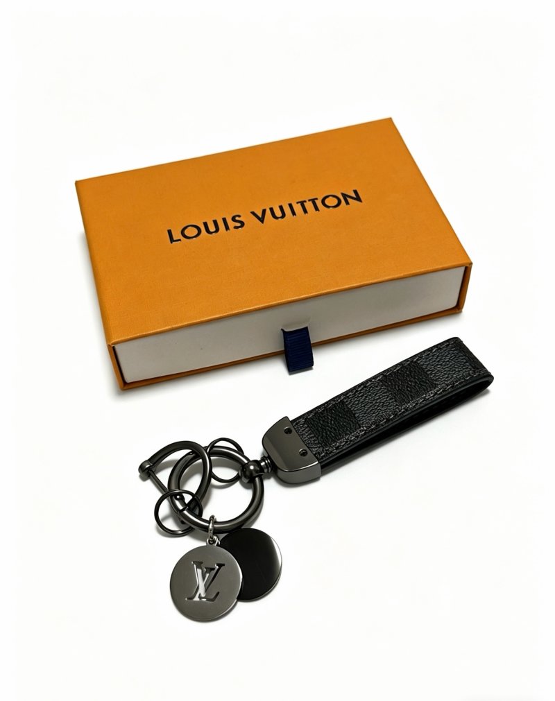 Louis Vuitton LV Anger Forest Leather Keychain Black