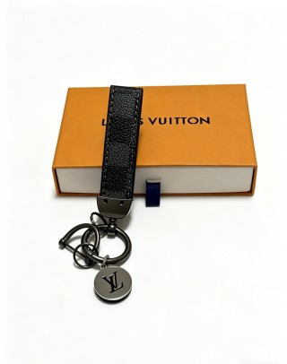 Louis Vuitton LV Anger Forest Leather Keychain Black view 2