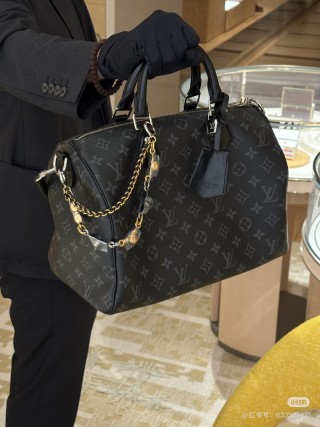 Louis Vuitton Speedy Monogram Black Handbag Replica