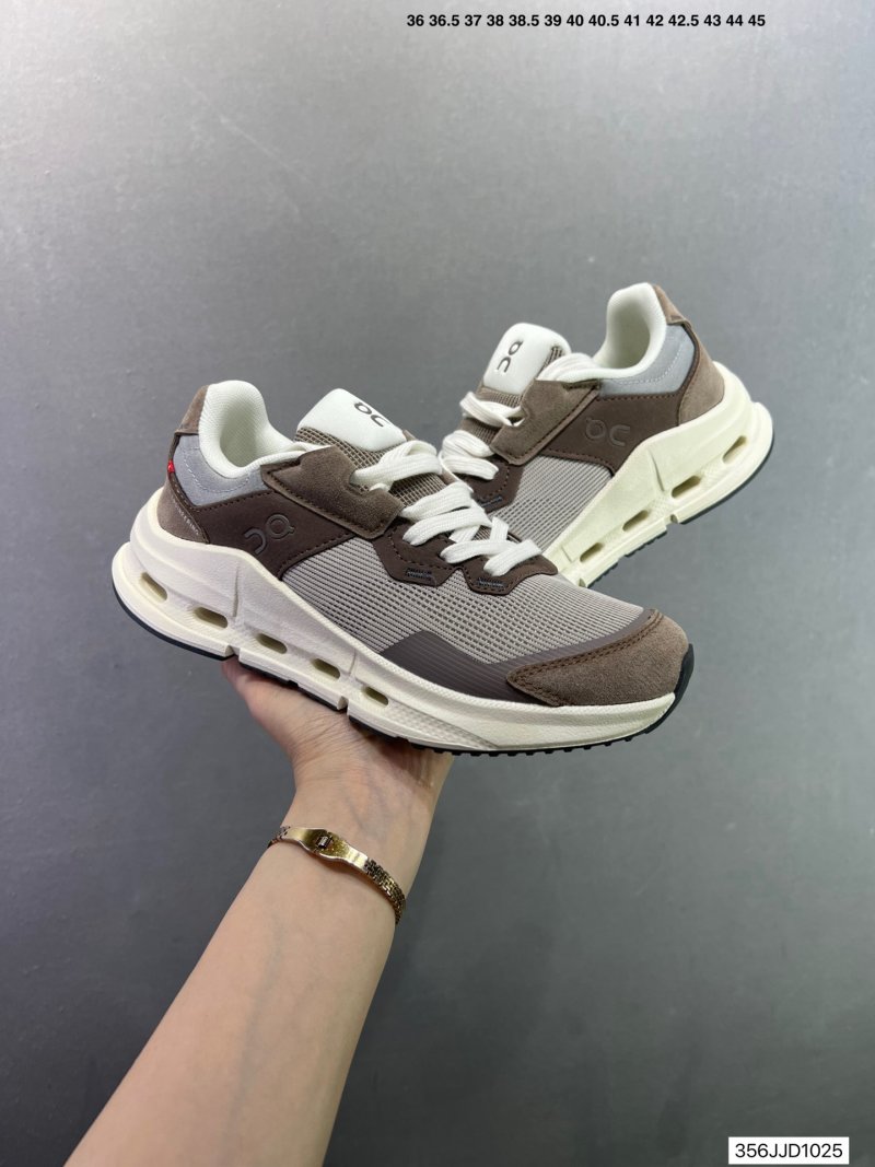 On Cloudnova Rift Brown Cream Running Shoe