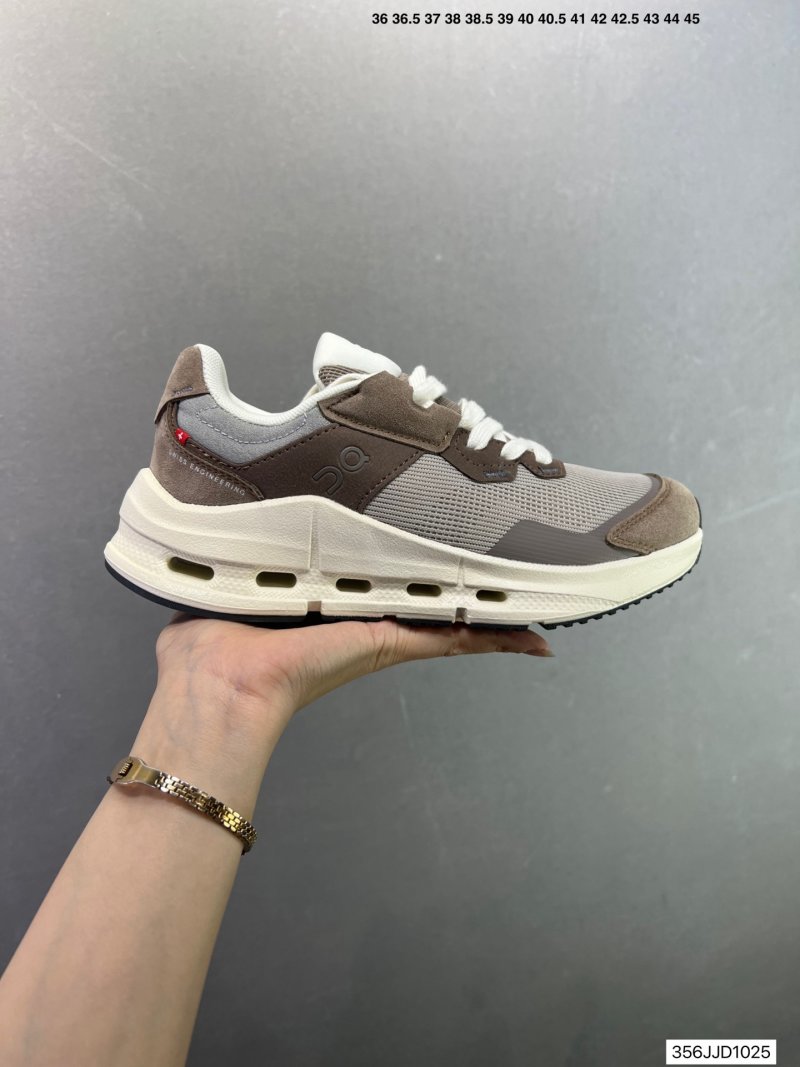 On Cloudnova Rift Brown Cream Running Shoe view
