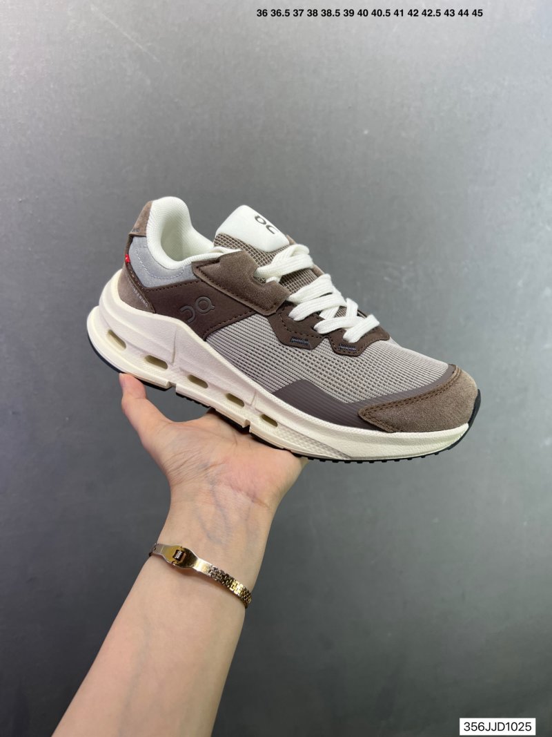 On Cloudnova Rift Brown Cream Running Shoe view