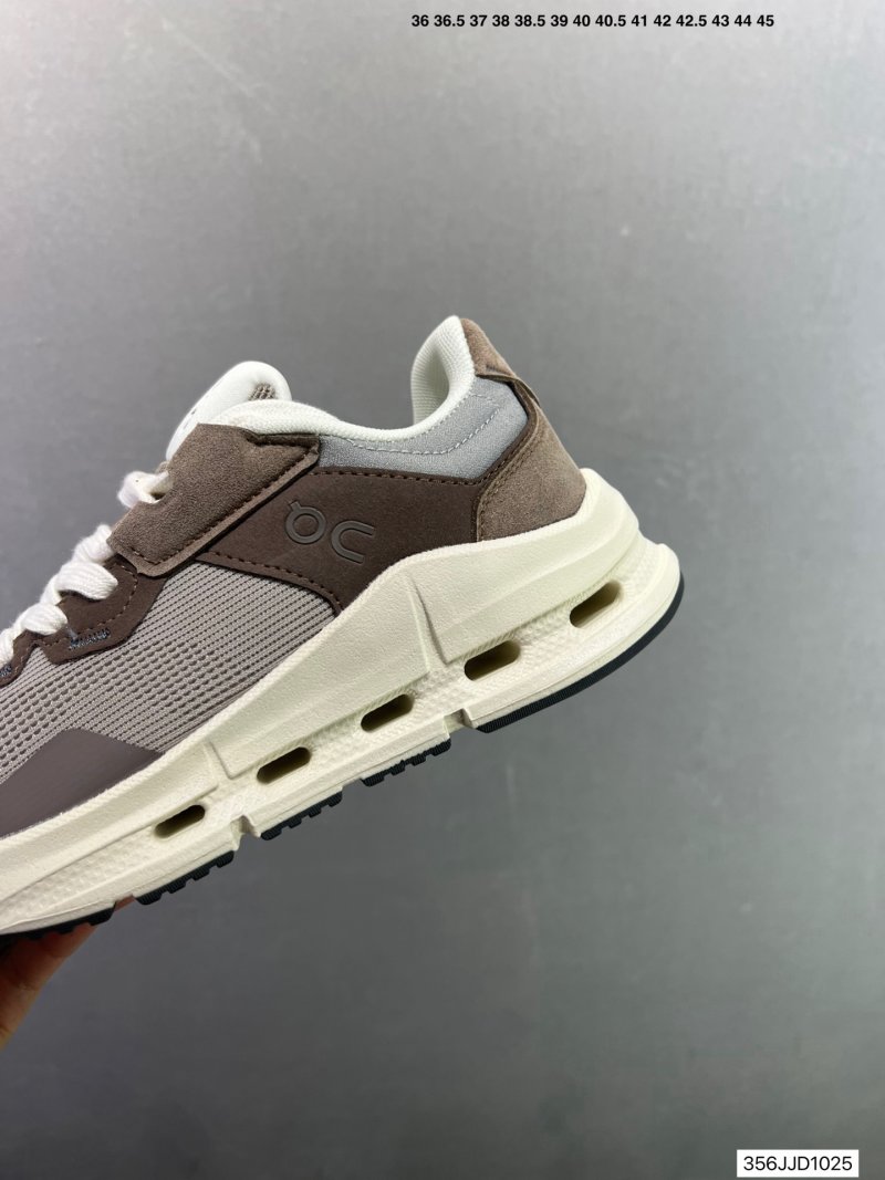 On Cloudnova Rift Brown Cream Running Shoe view