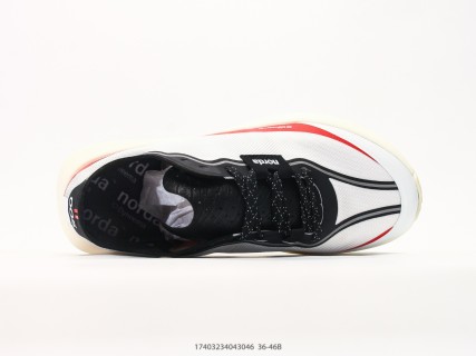 Norda 001 Low-Top Trail Running Shoe White Red Cream view 3