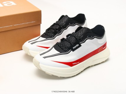 Norda 001 Low-Top Trail Running Shoe White Red Cream view 9
