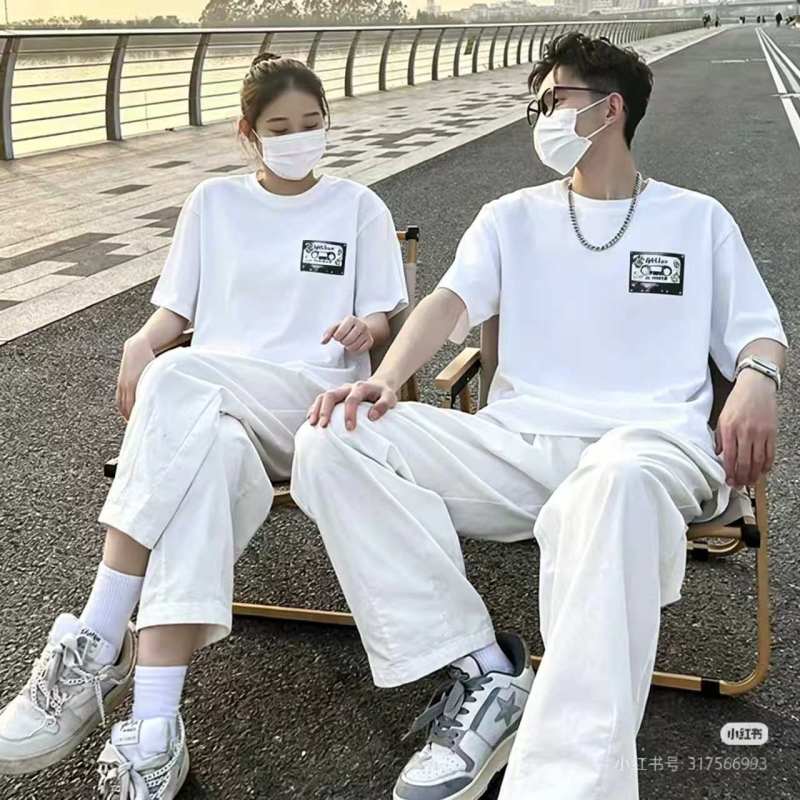 WE11DONE 26SS Macaron Tape Hand-Drawn Graffiti Print White Short Sleeve T-Shirt view