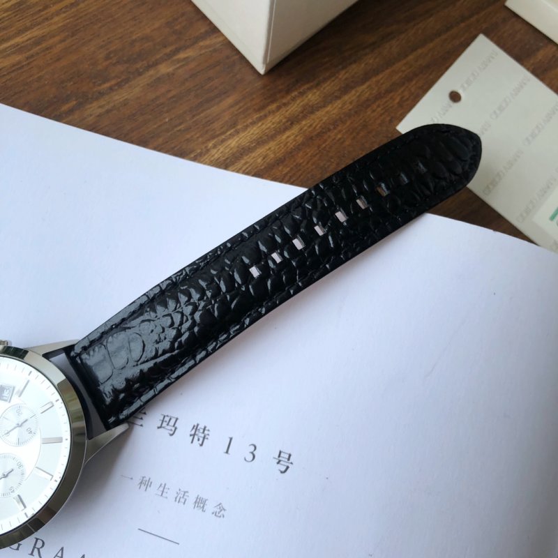 Armani Classic Business White Dial Three-Eye Quartz Watch view