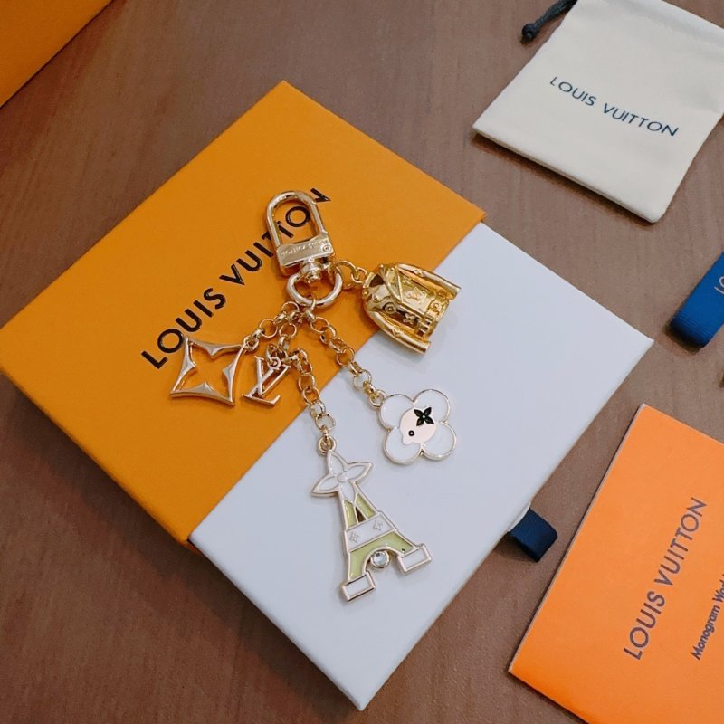 Louis Vuitton Monogram Charm Keychain Gold - UA Replica view