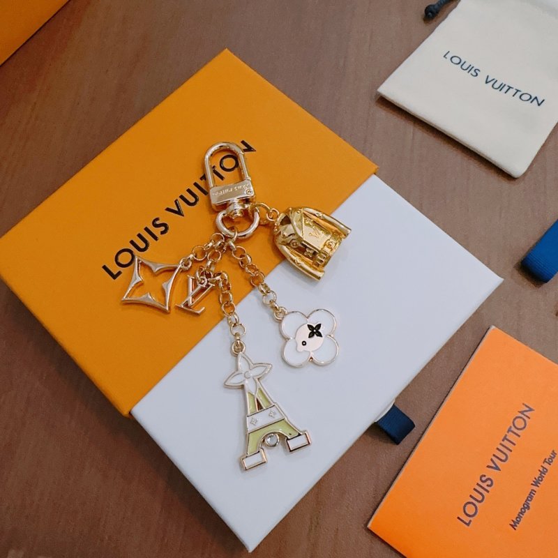 Louis Vuitton Monogram Charm Keychain Gold - UA Replica view