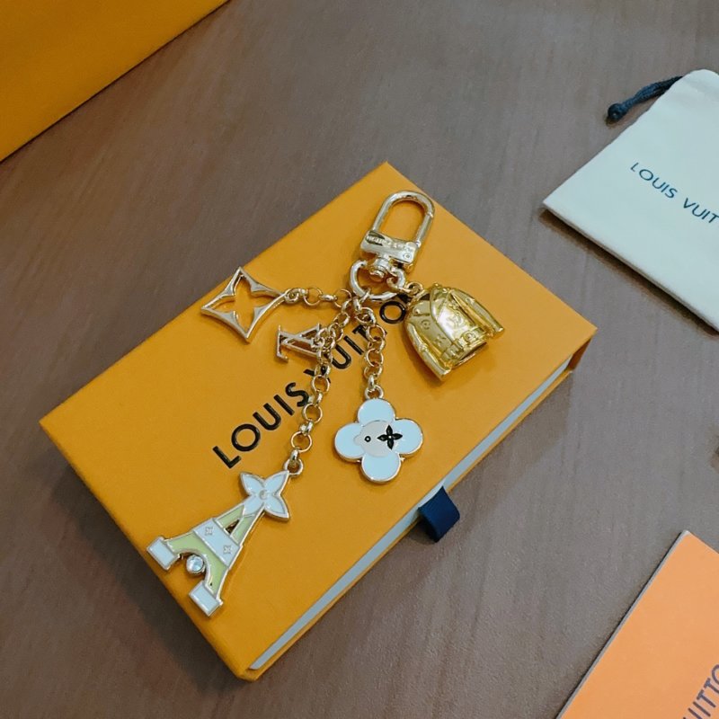 Louis Vuitton Monogram Charm Keychain Gold - UA Replica view