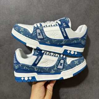 Louis Vuitton LV Trainer White Navy Denim