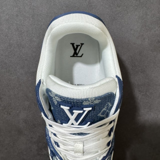 Louis Vuitton LV Trainer White Navy Denim view 7