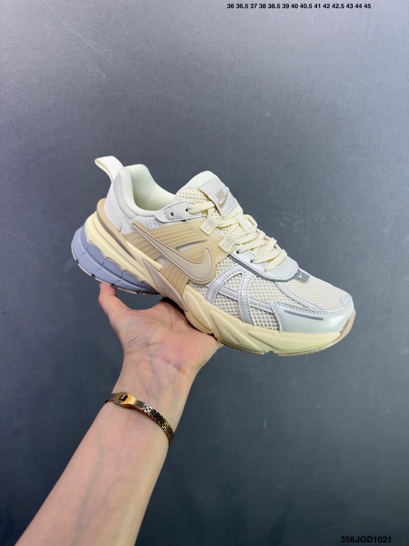 Nike V2K Runtekk Cream Vintage Low-Top Running Shoe view