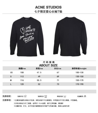 Acne Studios Love Inside Black Long Sleeve T-Shirt view 10