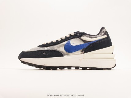 Nike Waffle Trainer 2 Beige White Black view 6