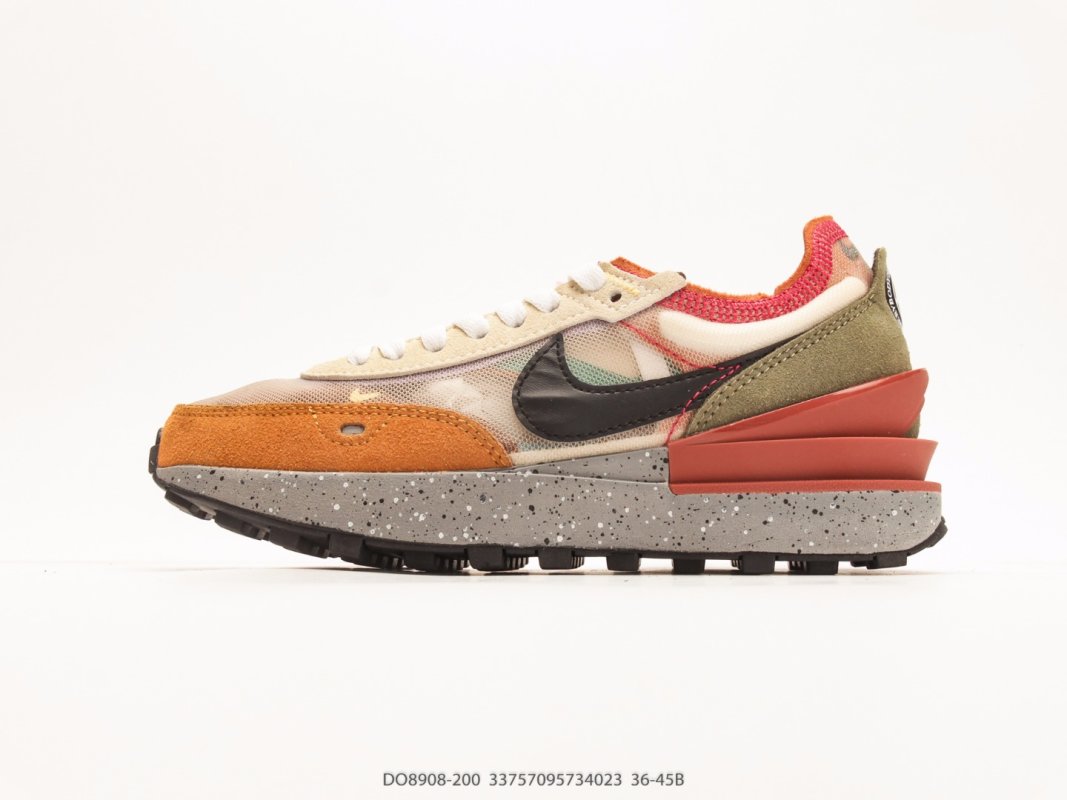 Nike Waffle Trainer 2 Beige White Black view