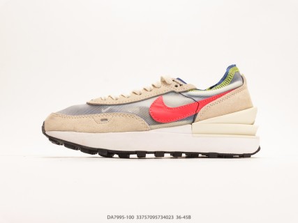 Nike Waffle Trainer 2 Beige White Black view 8