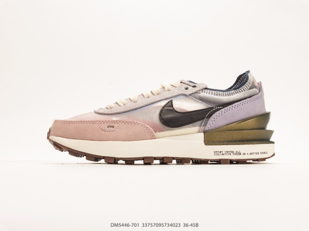 Nike Waffle Trainer 2 Beige White Black view