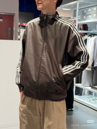 Adidas Classic Black Track Jacket with White 3-Stripes view 2