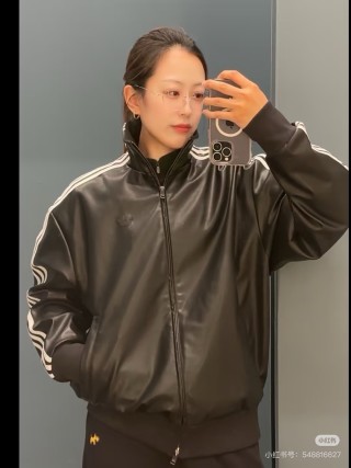 Adidas Classic Black Track Jacket with White 3-Stripes view 3
