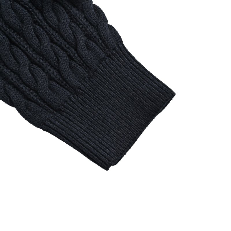 Thom Browne 22FW Relaxed Fit Cable Knit Cardigan Navy view