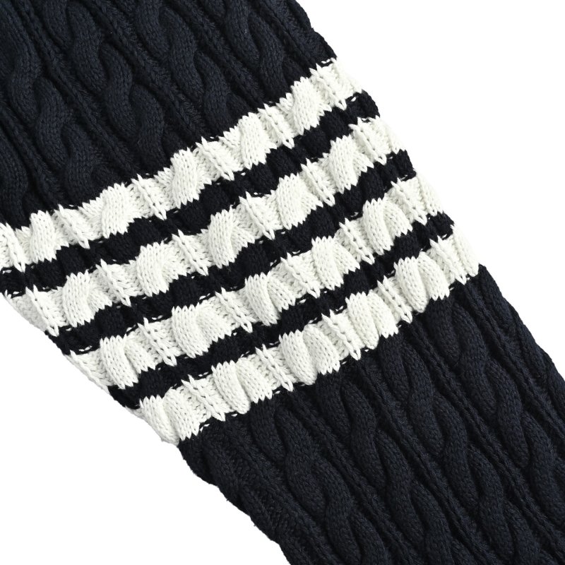 Thom Browne 22FW Relaxed Fit Cable Knit Cardigan Navy view