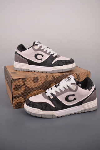 Coach Retro C Logo Low Top Sneaker Black White